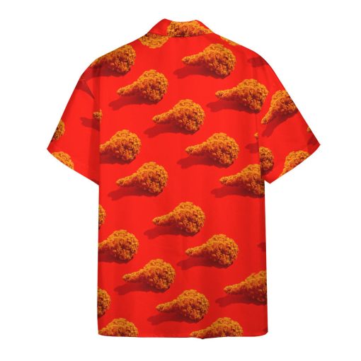 Gearhumans 3D Fried Chicken Hawaii Shirt - Image 2