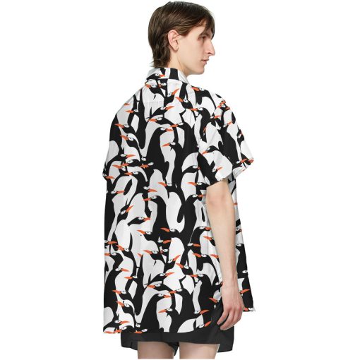 Gearhumans 3D Flying Penguins Hawaii Shirt - Image 5