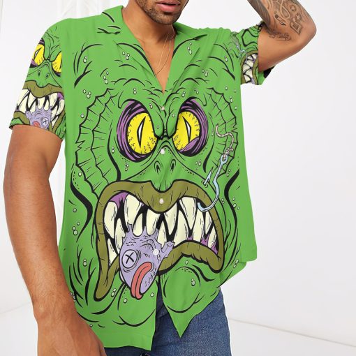 Gearhumans 3D Gruesome Gillman Custom Hawaii Shirt - Image 3