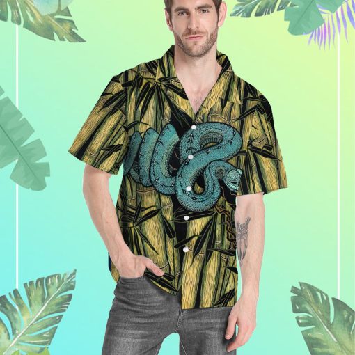 Gearhumans 3D Green Snake Hawaii Shirt - Image 6