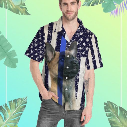 Gearhumans 3D American Police Puppy Hawaii Shirt - Image 6