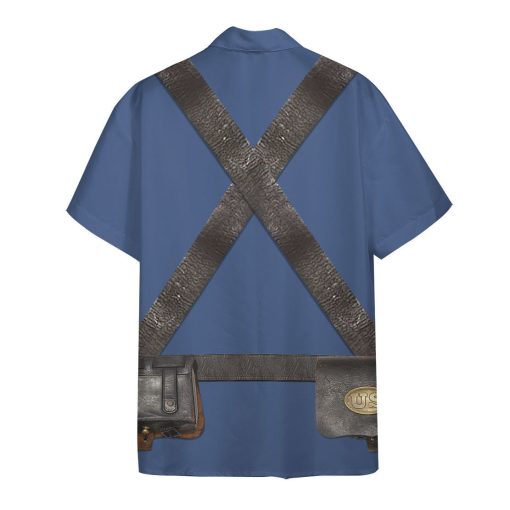 Gearhumans 3D Custom Union Infantry Uniform In Civil War Hawaii Shirt - Image 2