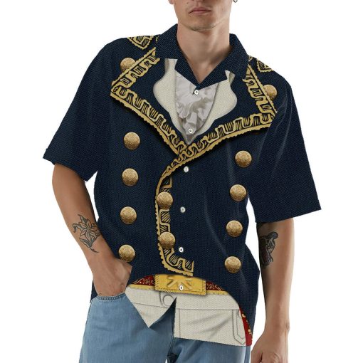 Gearhumans 3D Custom Marquis De Lafayette Hawaii Shirt - Image 3