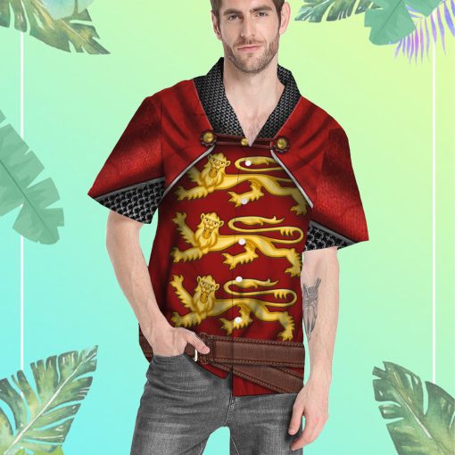 Gearhumans 3D Custom Edward I Of England Hawaii Shirt - Image 6