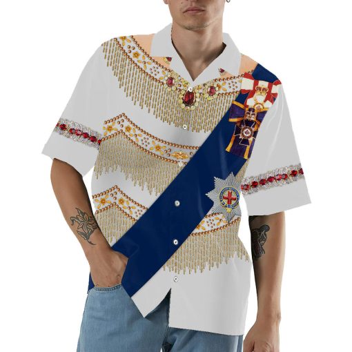 Gearhumans Custom Queen Elizabeth II 3D Hawaii Shirt