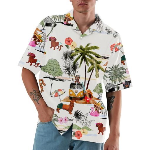 Gearhumans 3D Dachshund Hawaii Shirt - Image 3
