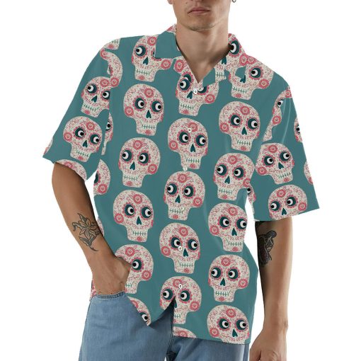 Gearhumans 3D Mexican Skull Hawaii Shirt