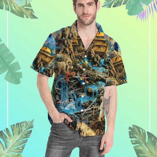 Gearhumans 3D Noah Animals Hawaii Shirt - Image 5
