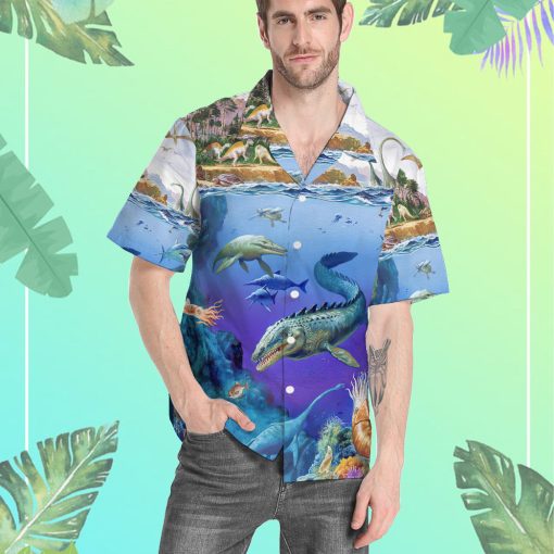 Gearhumans 3D Dinosaurs Population Hawaii Shirt - Image 5