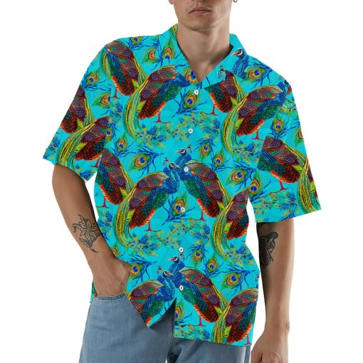 Gearhumans 3D Peacock Hawaii Shirt