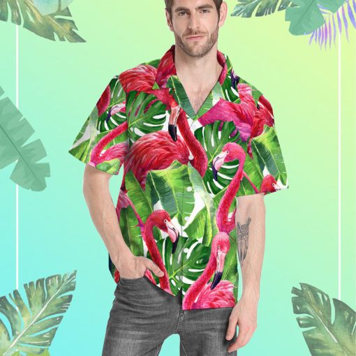 Gearhumans 3D Flamingo Hawaii Shirt - Image 5