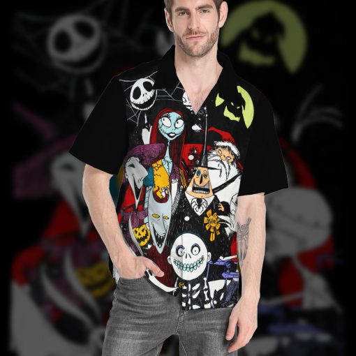 Gearhumans 3D Nightmare Before Christmas Custom Hawaii Shirt