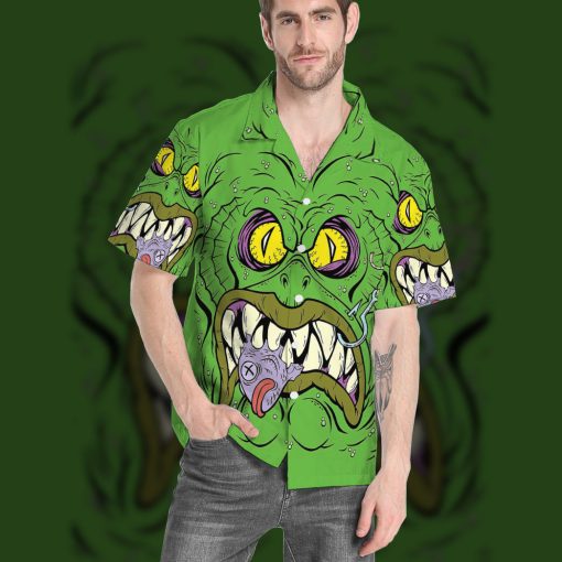 Gearhumans 3D Gruesome Gillman Custom Hawaii Shirt - Image 5