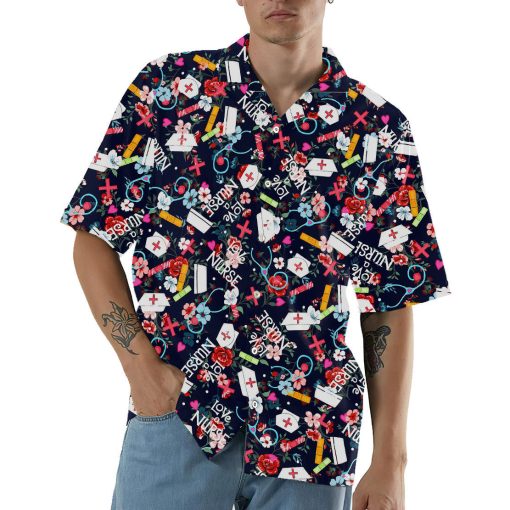 Gearhumans 3D Love Nurse Hawaii Shirt