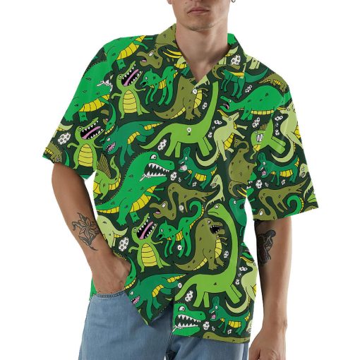 Gearhumans Dinosaur 3D Hawaii Shirt - Image 3
