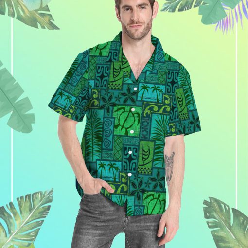Gearhumans 3D Green Turtles Hawaii Shirt