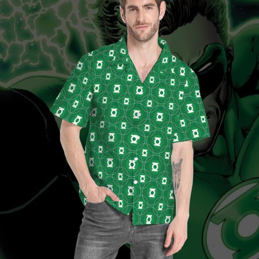 Gearhumans 3D Green Lantern Custom Hawaii Shirt 7 Gearhumans 3D Green Lantern Custom Hawaii Shirt - Image 7