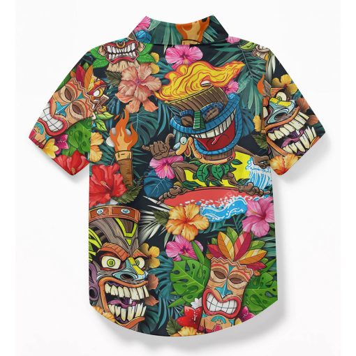 Gearhumans 3D Tiki Tiki Awesome Kid Hawaii Shirt