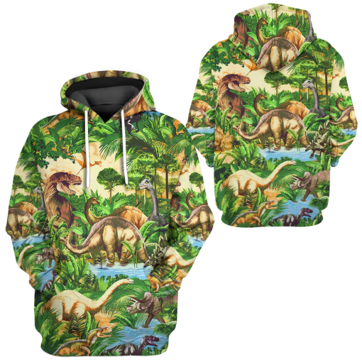 Gearhumans 3D Dinosaur Tshirt Hoodie Apparel