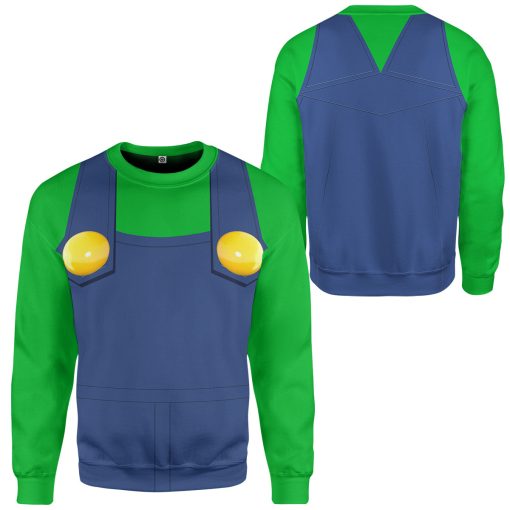 Gearhumans 3D Luigi Custom Hoodie Apparel - Image 6