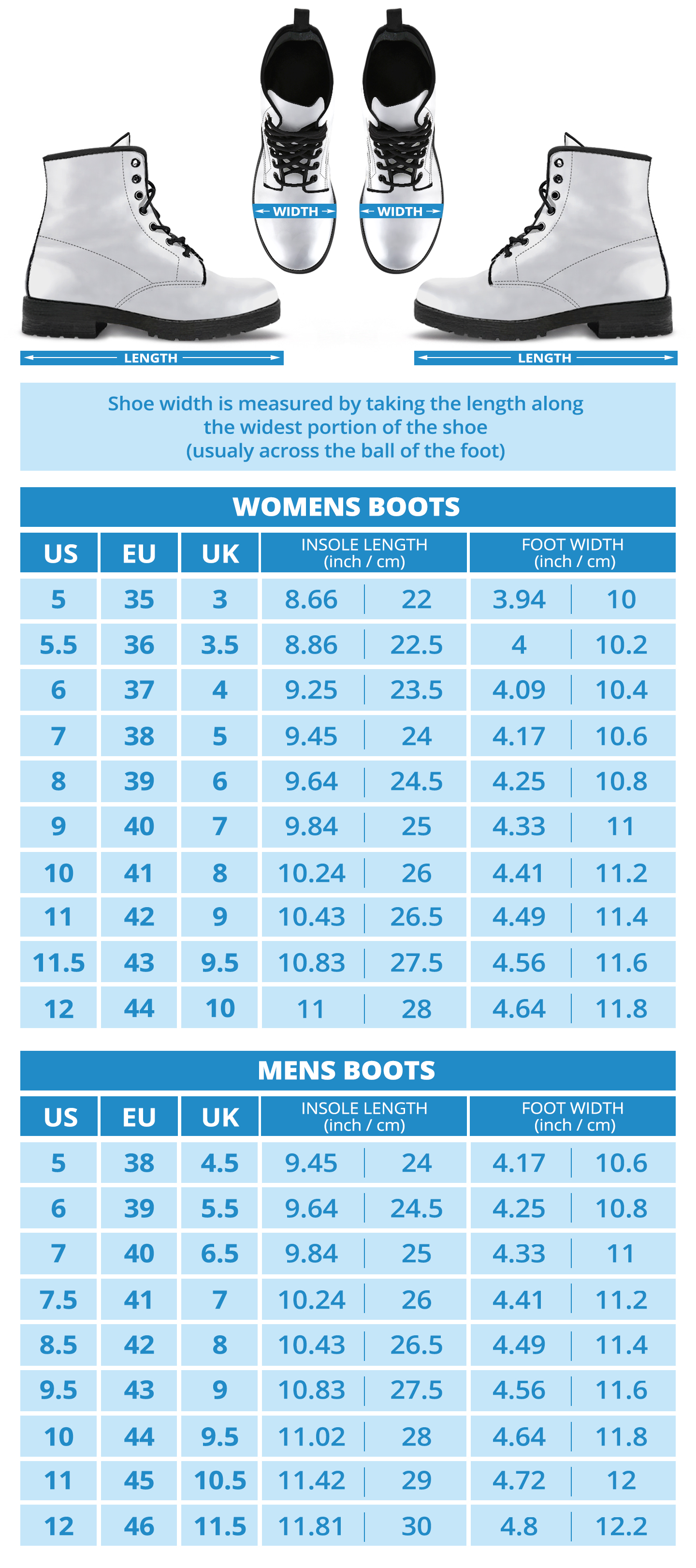 Gearhumans Tree Of Life Leather Boots 12 Leather Boots size chart