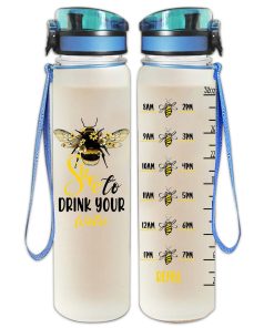 Gearhumans Sure To Drink Your Water- Bee Water Tracker Bottle