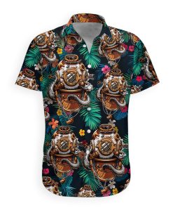 Gearhumans 3D Scuba Diving Helmet Hawaii Shirt