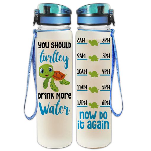 Gearhumans Turtle - Water Tracker Bottle