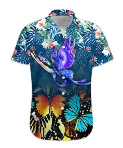 Gearhumans 3D Butterfly Hawaii Shirt