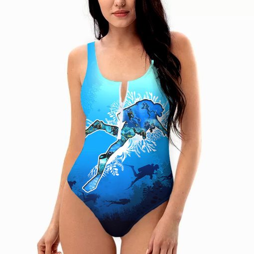 Gearhumans 3D Scuba Diving One Piece Swimsuit - Image 2