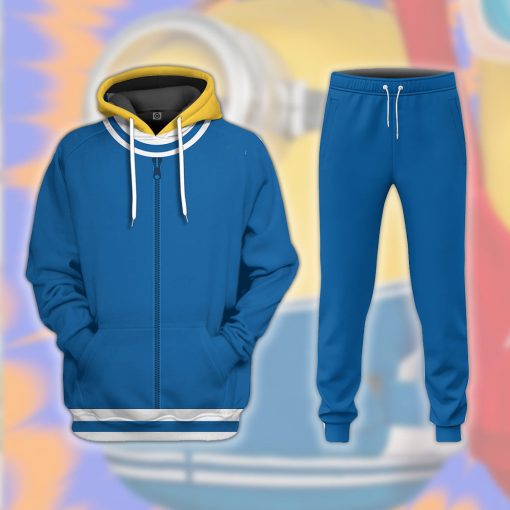 Gearhumans 3D Minions Stuart Blue Custom Sweatpants
