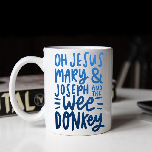 Gearhumans Oh Jesus Mary and Joseph And The Wee Donkey 3D Mug - Image 3
