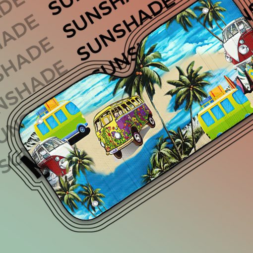 Gearhumans 3D Summer Bus Hawaii Car Auto Sunshade