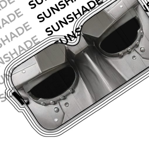 Gearhumans 3D FF Dr Doom Mask Skull Custom Car Auto Sunshade - Image 4