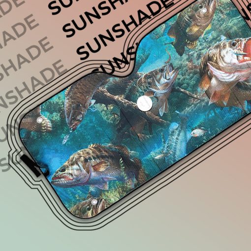 Gearhumans 3D Bass Fishing Custom Sunshade - Image 4