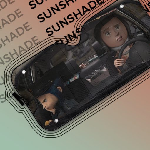 Gearhumans 3D Coraline Custom Car Auto Sunshade - Image 4