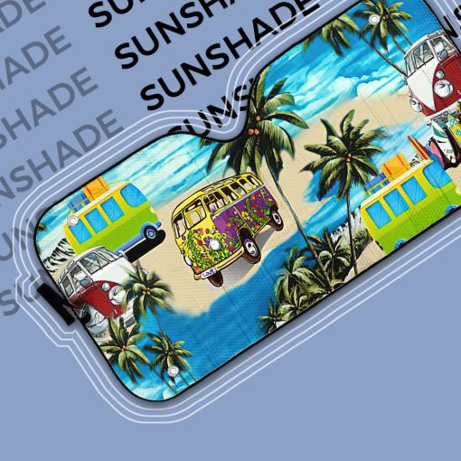 Gearhumans 3D Summer Bus Hawaii Car Auto Sunshade