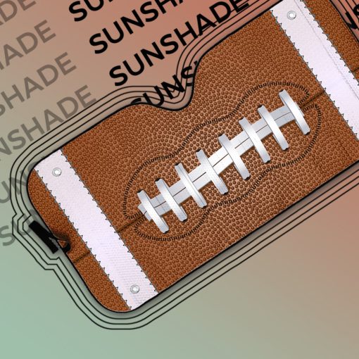 Gearhumans 3D American Football Car Auto Sunshade