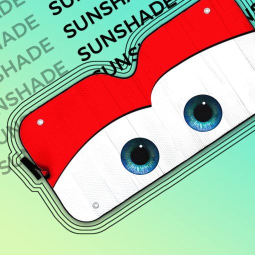 Gearhumans 3D Lightning McQueen Auto Sun Shade