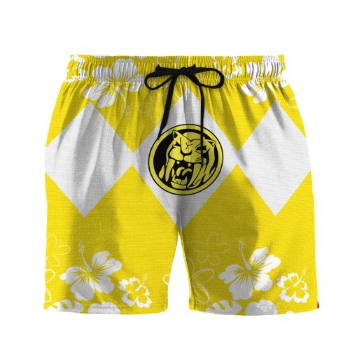 Gearhumans 3D Mighty Morphin Power Ranger Yellow Beach Short