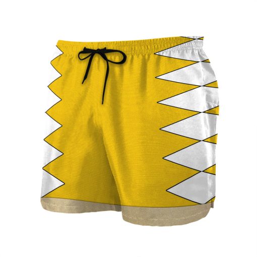 Gearhumans 3D Power Ranger Yellow Dino Thunder Shorts