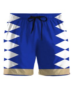 Gearhumans 3D Power Ranger Blue Dino Thunder Shorts