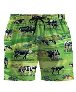Gearhumans 3D Dairy Cow Beach Short