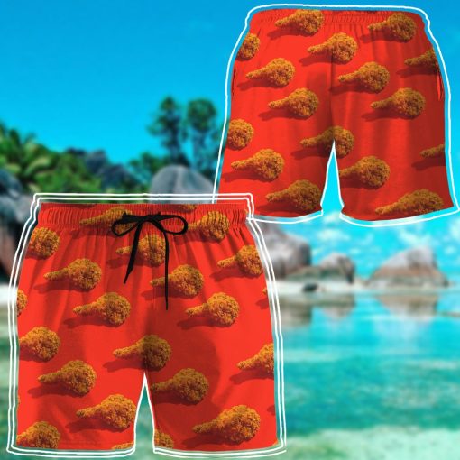 Gearhumans 3D Fried Chicken Hawaii Shirt - Image 13