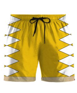 Gearhumans 3D Power Ranger Yellow Dino Thunder Shorts