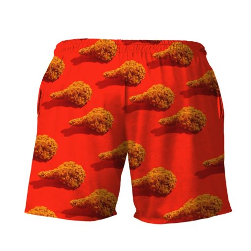 Gearhumans 3D Fried Chicken Hawaii Shirt - Image 8