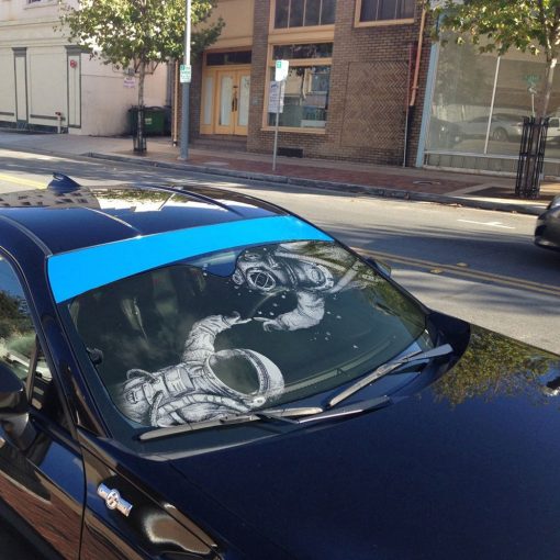 Gearhumans 3D Scuba Diving Astronaut Finger Touch Auto Sunshade - Image 7