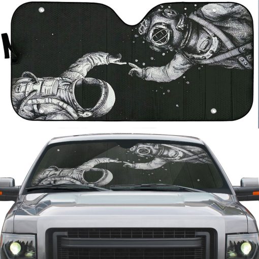 Gearhumans 3D Scuba Diving Astronaut Finger Touch Auto Sunshade - Image 2