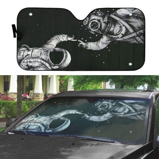 Gearhumans 3D Scuba Diving Astronaut Finger Touch Auto Sunshade - Image 3