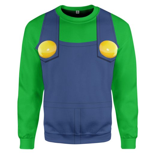 Gearhumans 3D Luigi Custom Hoodie Apparel - Image 2